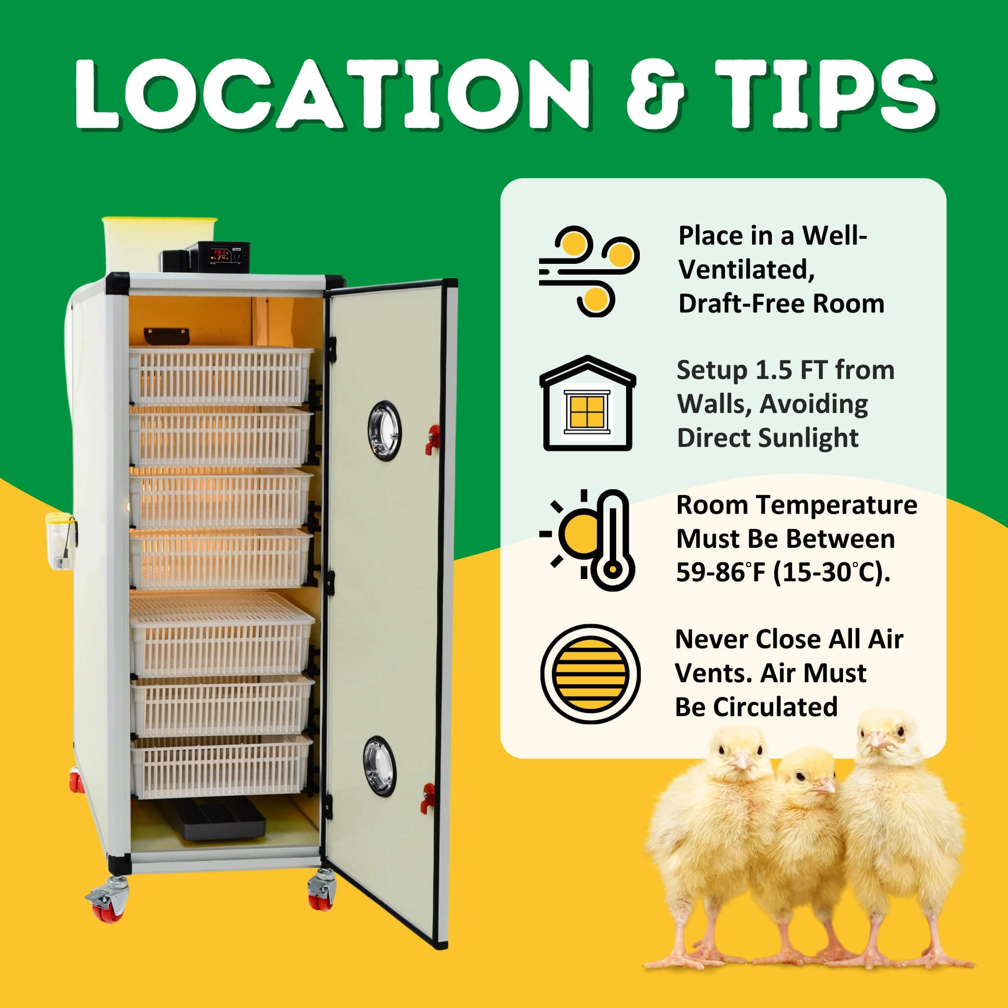 Cimuka HB500 H - Egg Incubator - Hatcher
