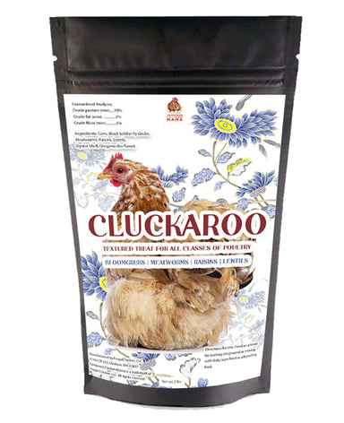 CLUCKAROO Textured Herbal & Dried Insect Treat For Pet Chickens 4 pounds