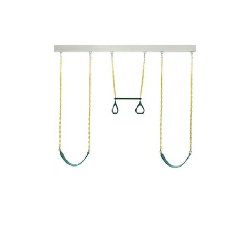 2MamaBees Reign Two Story Swing Set & Playhouse Black & White