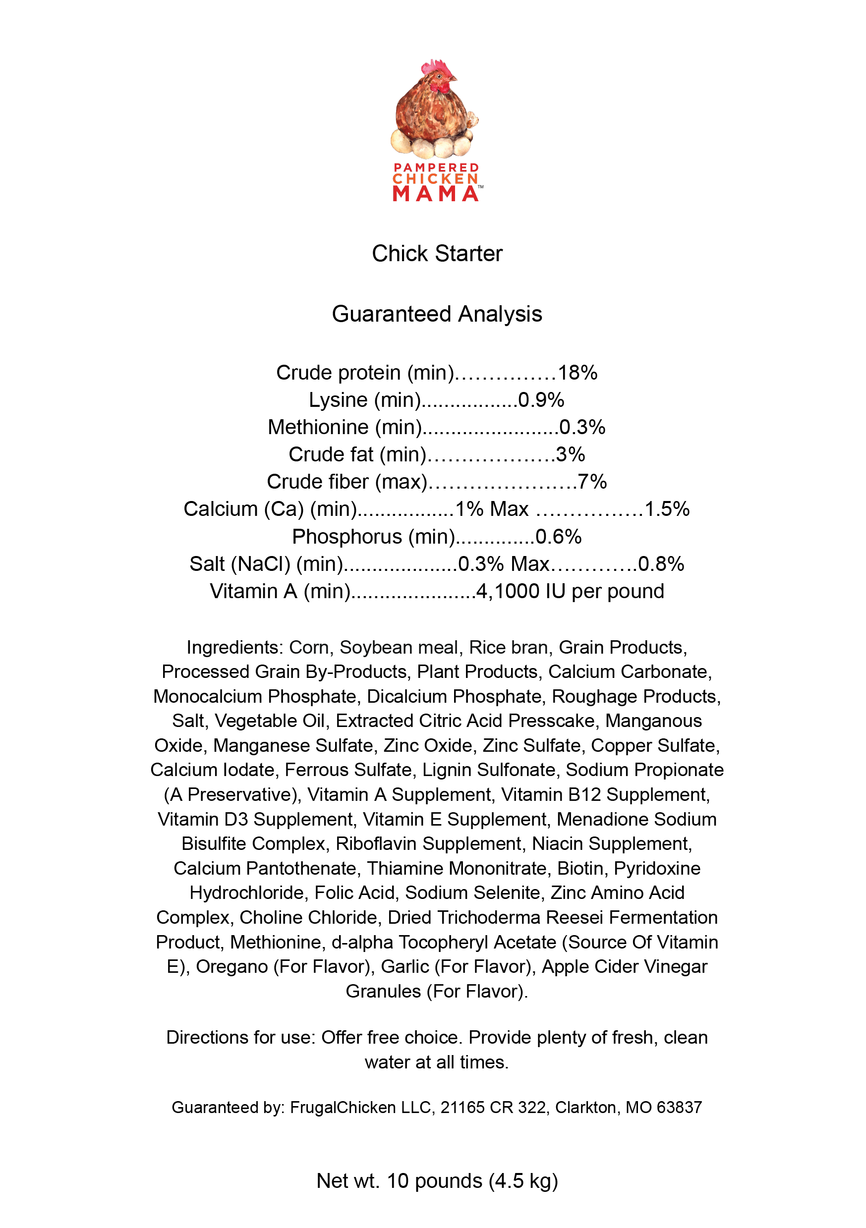 Pampered Chicken Mama Herbal Non-GMO Chick Starter & Grower Feed With Oregano & Garlic For Baby Chicks