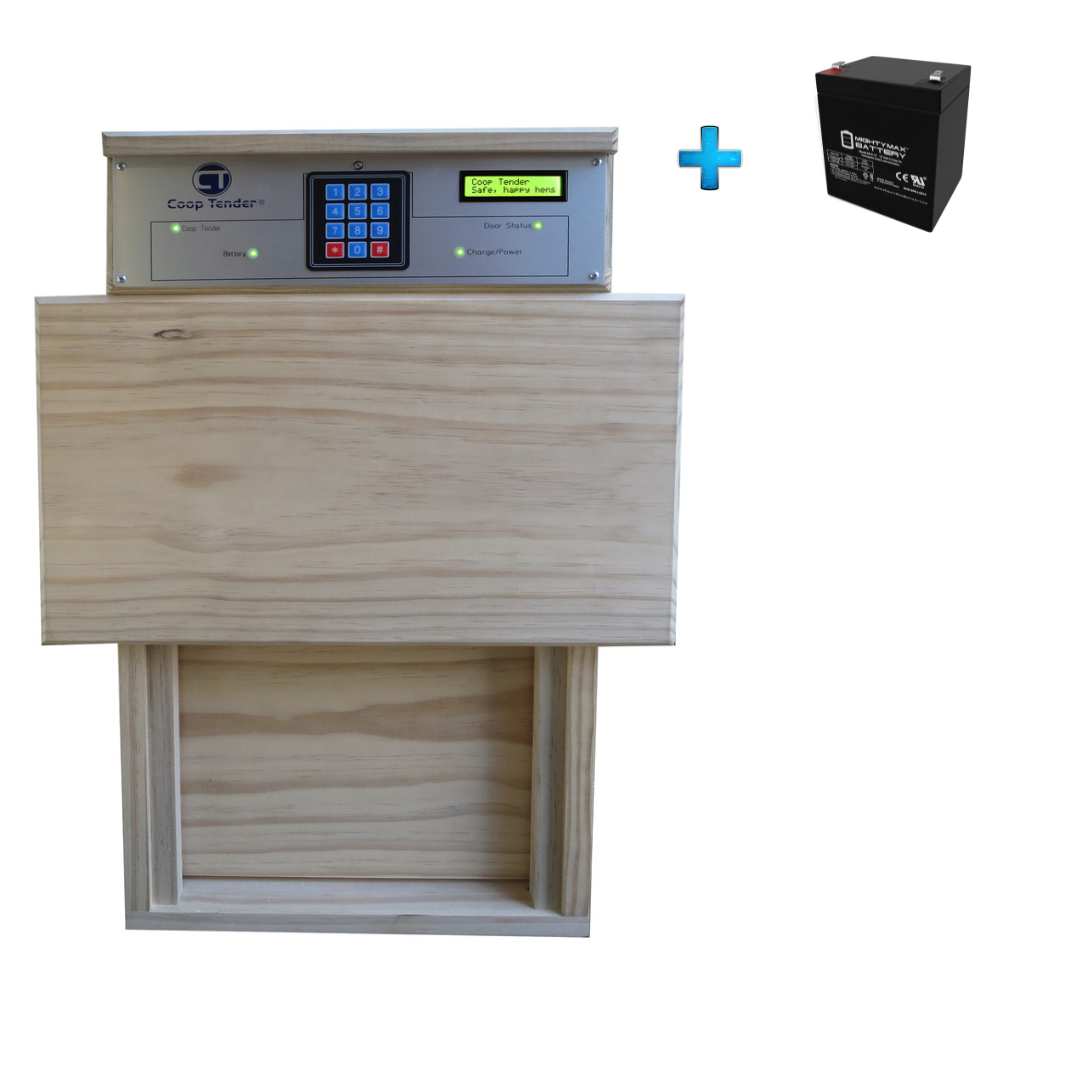 Coop Tender Automatic Door For Chicken Coop With Battery Backup