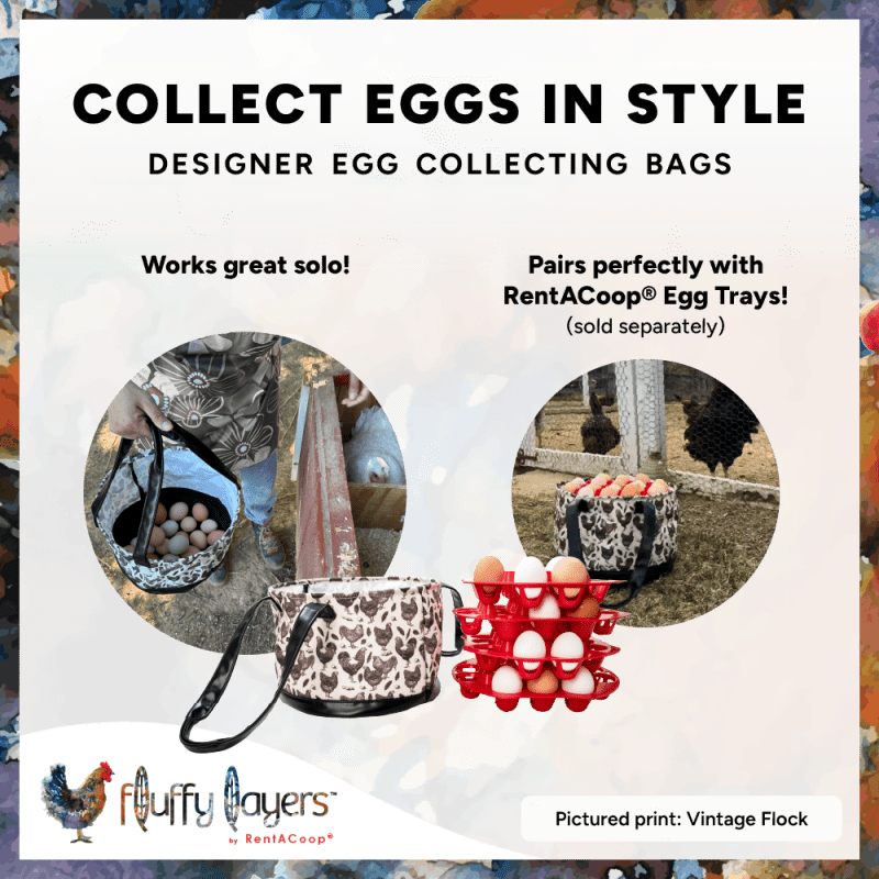Fluffy Layers by RentACoop Egg Collecting Bag - Floral Pop