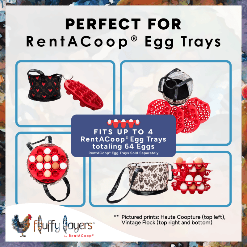 Fluffy Layers by RentACoop Egg Collecting Bag - Floral Pop