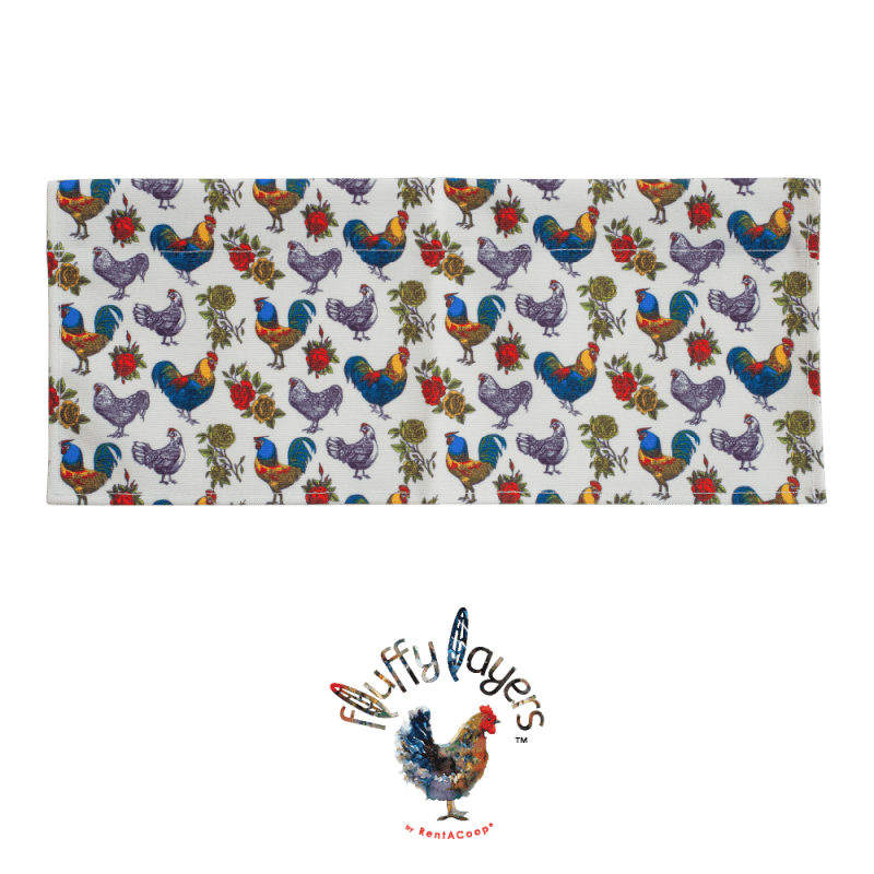 Fluffy Layers Coop Valances - Roosters & Roses