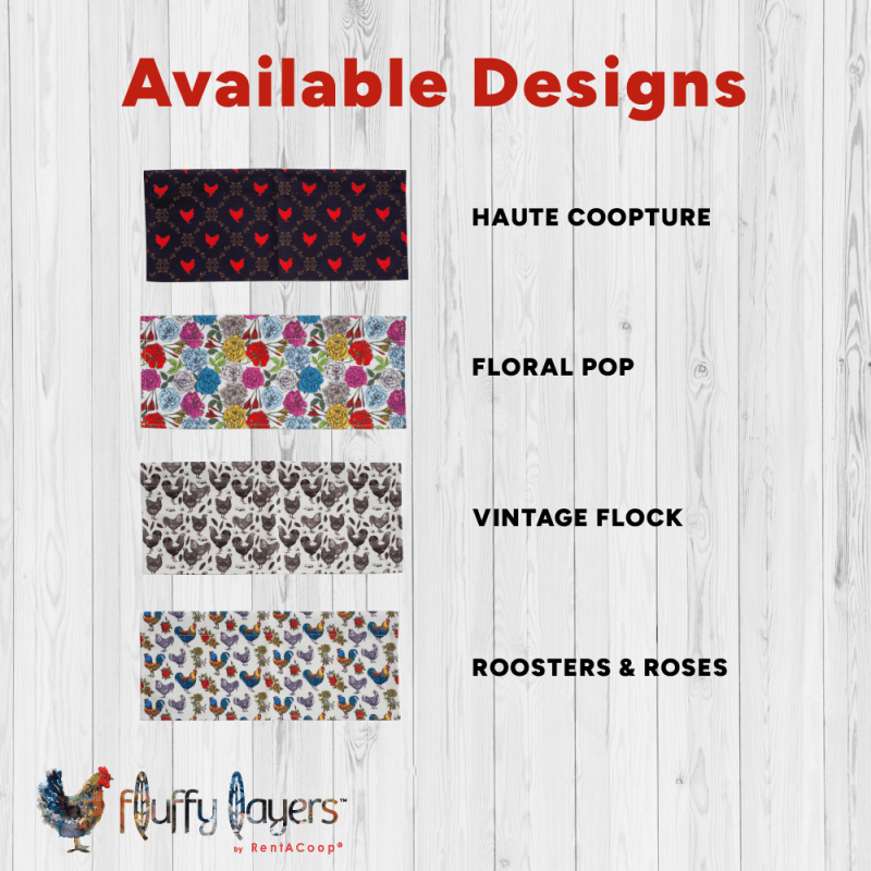 Fluffy Layers Coop Valances - Roosters & Roses