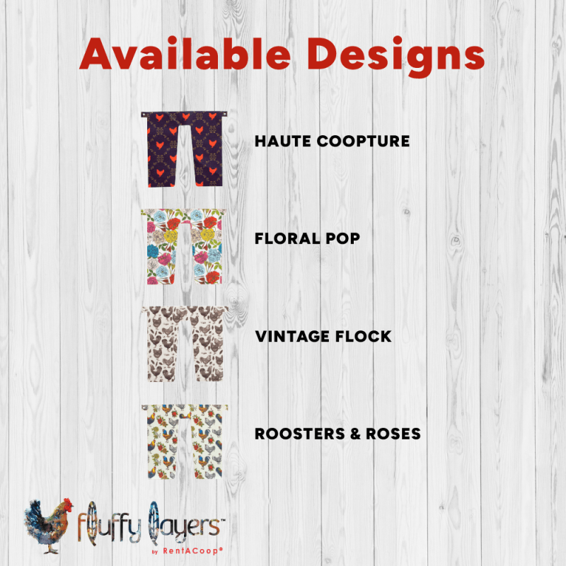 Fluffy Layers Curtains for RentACoop Nesting Box Efficiency - Floral Pop