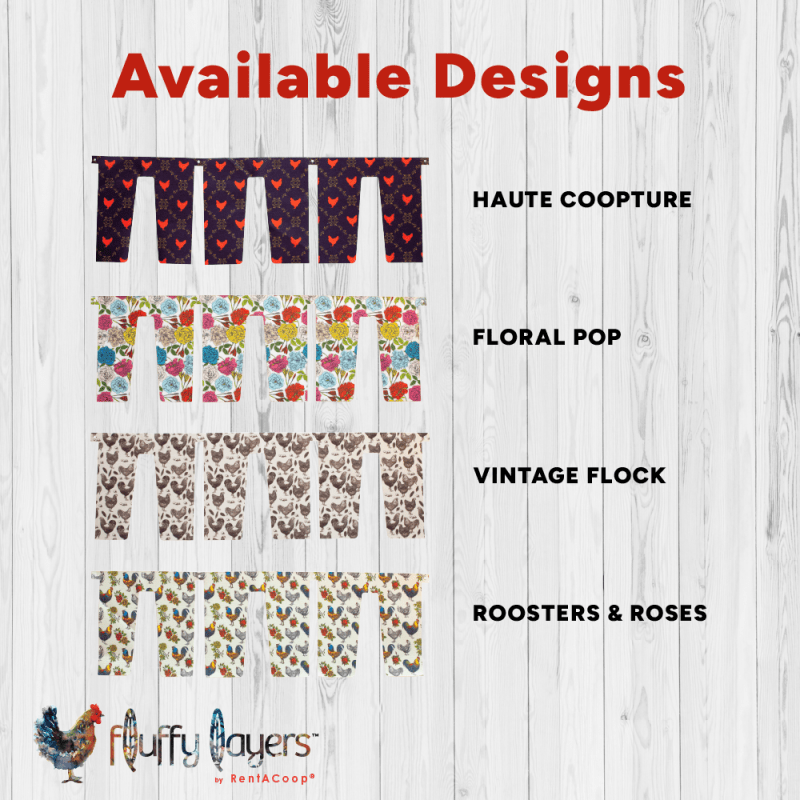 Fluffy Layers Curtains for RentACoop Nesting Box Suite - Haute Coopture