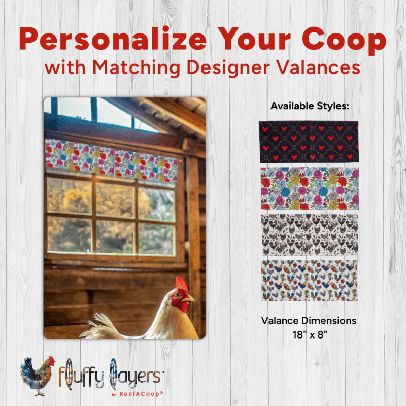Fluffy Layers Curtains for RentACoop Nesting Box Efficiency - Vintage Flock