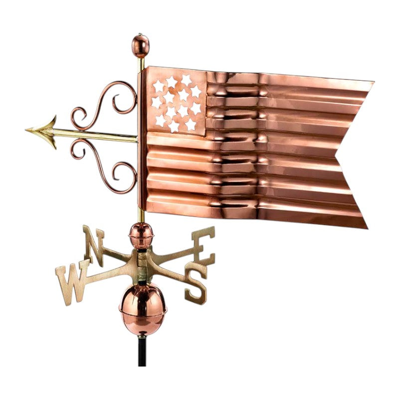 Flag Weathervane - Copper