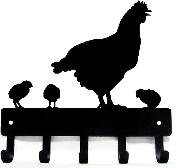 The Metal Peddler Hen & Chicks Key Holder/ Rack