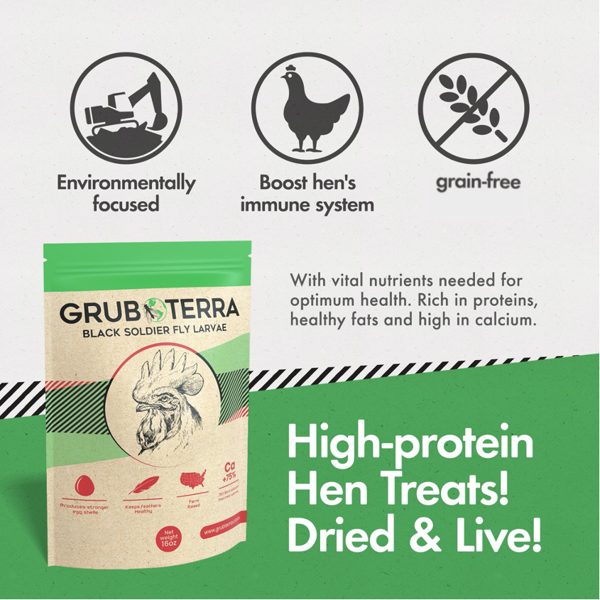 GrubTerra Black Soldier Fly Larvae | 5lb & 10lb Bags