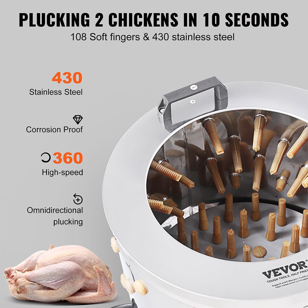 Vevor Chicken Plucker Machine for 2 to 4 Chickens Model 93425601