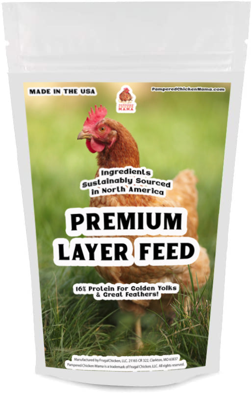 Pampered Chicken Mama Non-GMO Herbal Layer Feed With Oregano & Garlic - [Oyster Shells Pre-mixed in]