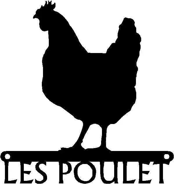 The Metal Peddler Chicken Sign - Les Poulet