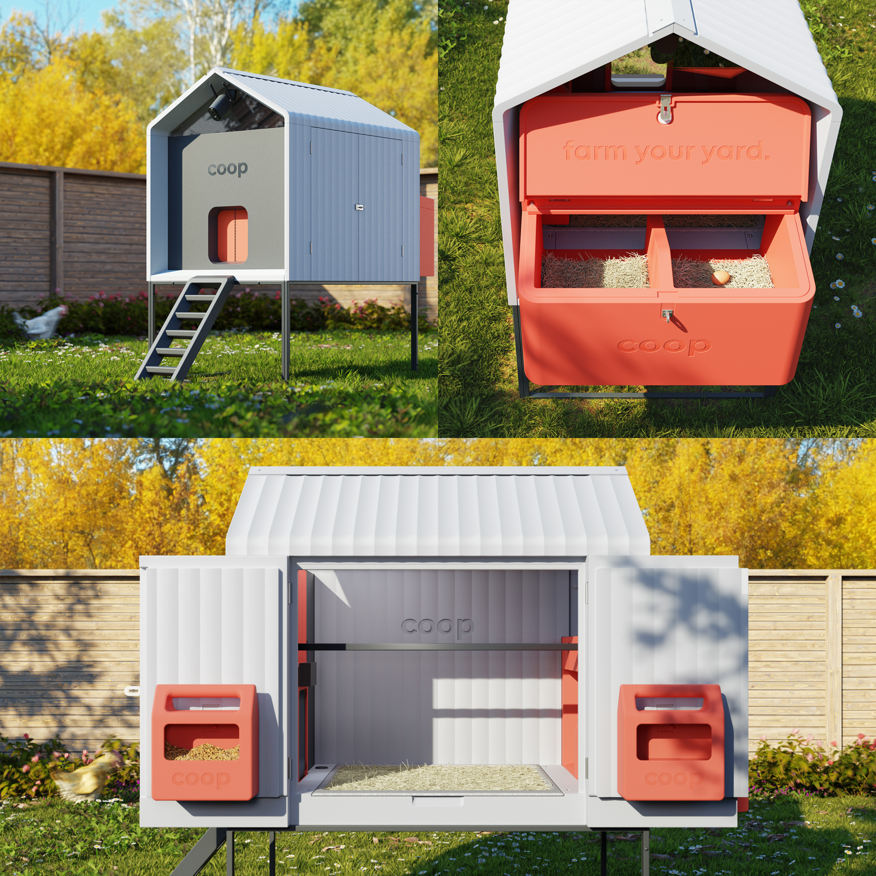 The Smart Coop Unlimited+ Modern Chicken Coop for 4-6 chickens