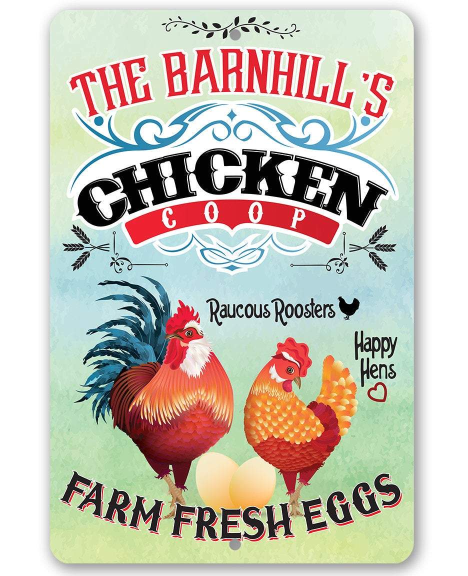 Personalized - Chicken Coop - Metal Sign