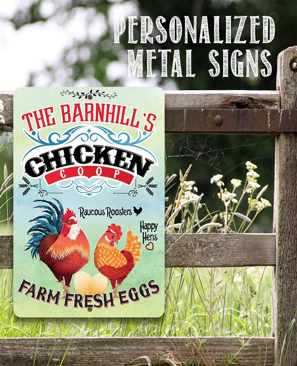 Personalized - Chicken Coop - Metal Sign