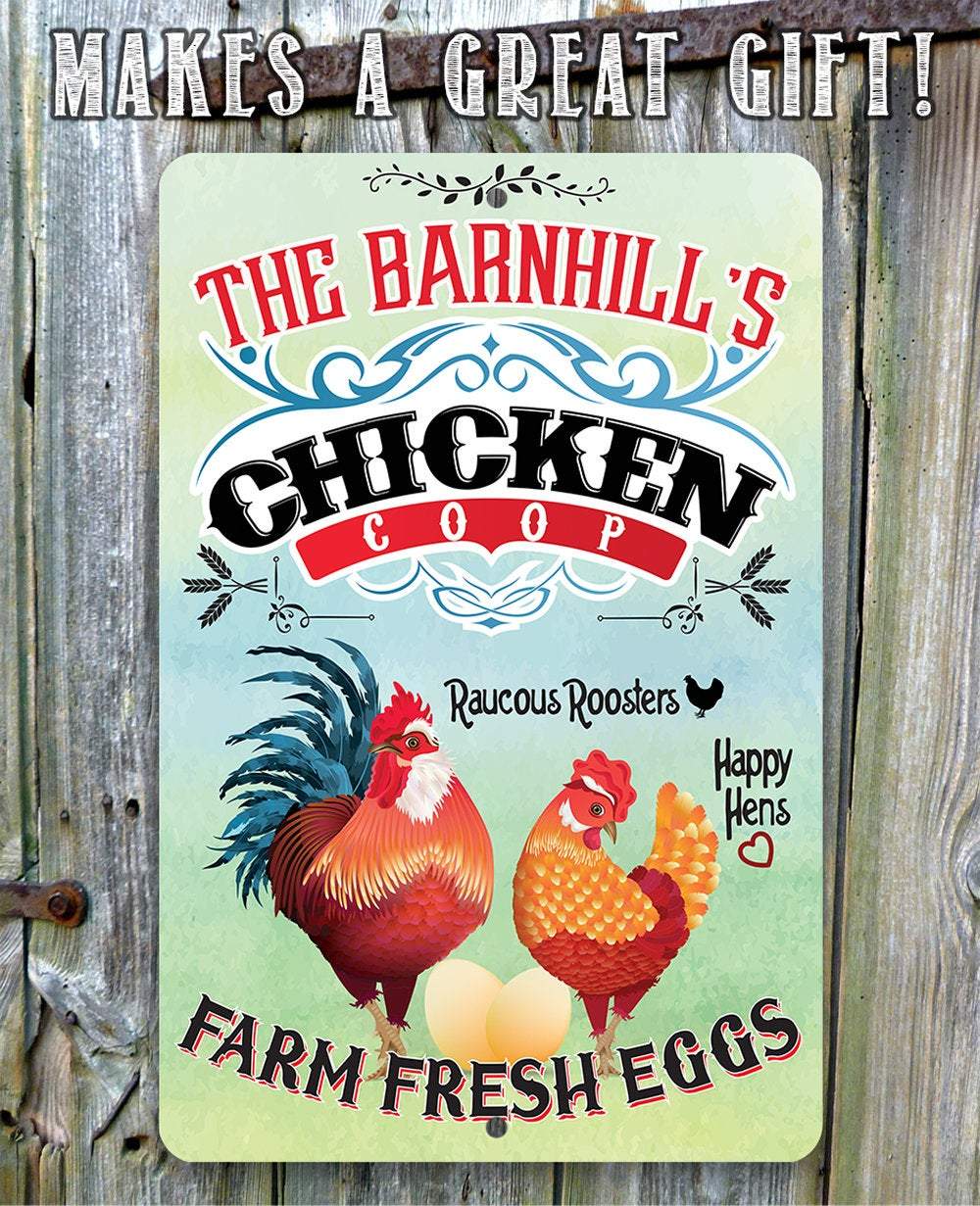 Personalized - Chicken Coop - Metal Sign