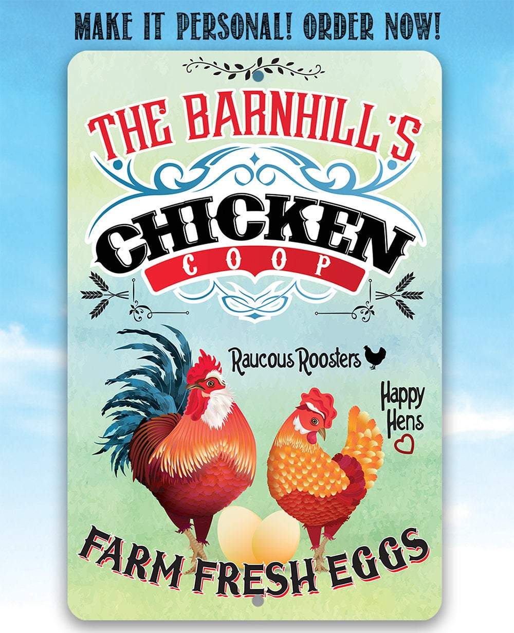 Personalized - Chicken Coop - Metal Sign