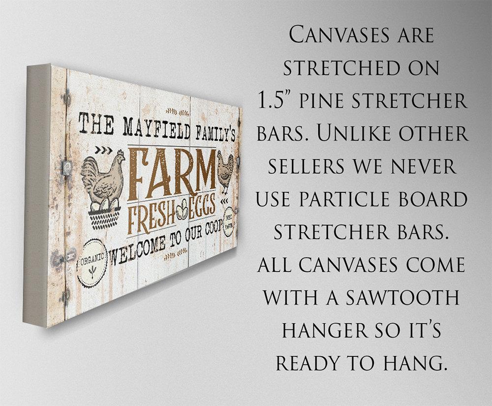 Personalized - Chicken Farm Fresh Eggs - Canvas