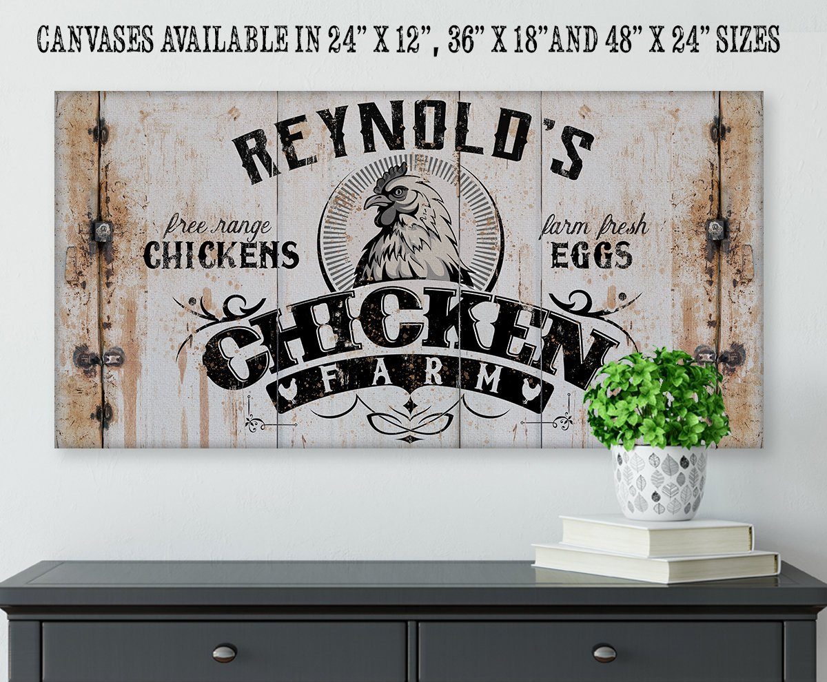 Personalized - Chicken Farm - Canvas