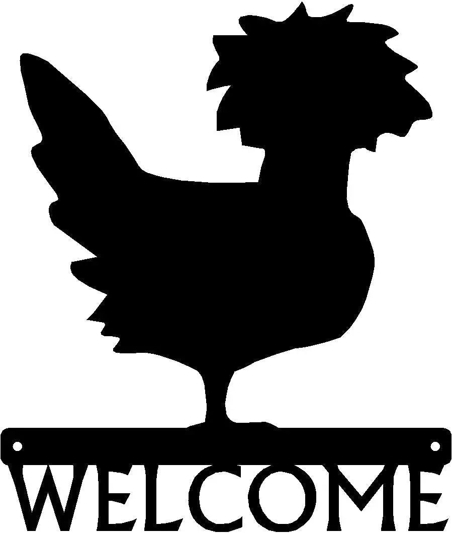 The Metal Peddler Polish Chicken #01 Welcome Sign or Address Sign