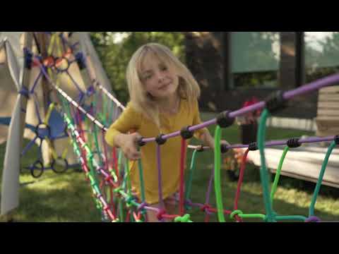 Bijou Build Mainstay and Sway - Play System & 2 Swings video of kids playing on it