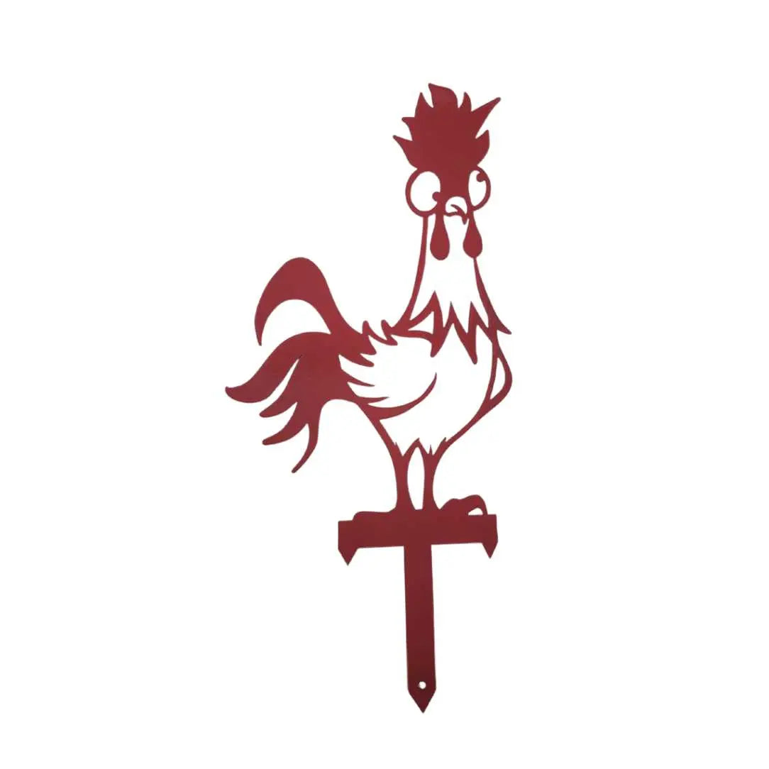 The Metal Peddler Chickens Yard & Garden Stakes flower beds and yard art