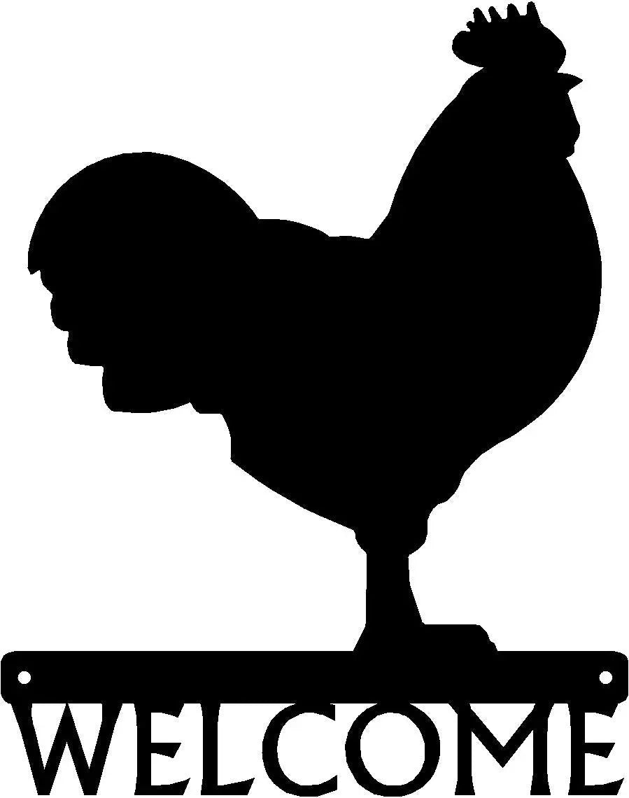 The Metal Peddler Rooster #01 Welcome Sign or Name Sign