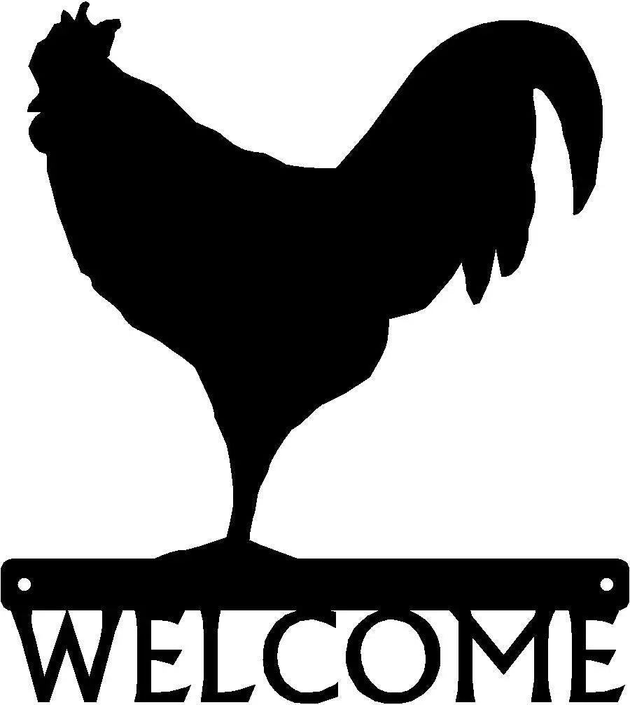 The Metal Peddler Rooster #3 Welcome Sign or Name Sign