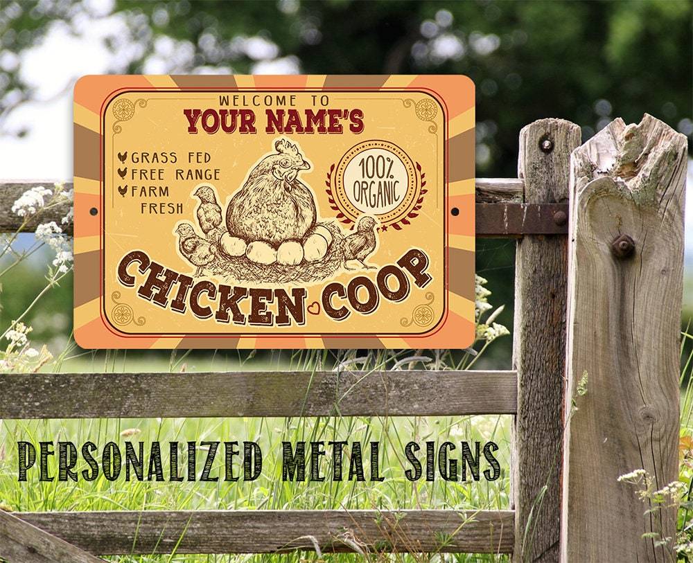 Personalized - Chicken Coop - Metal Sign
